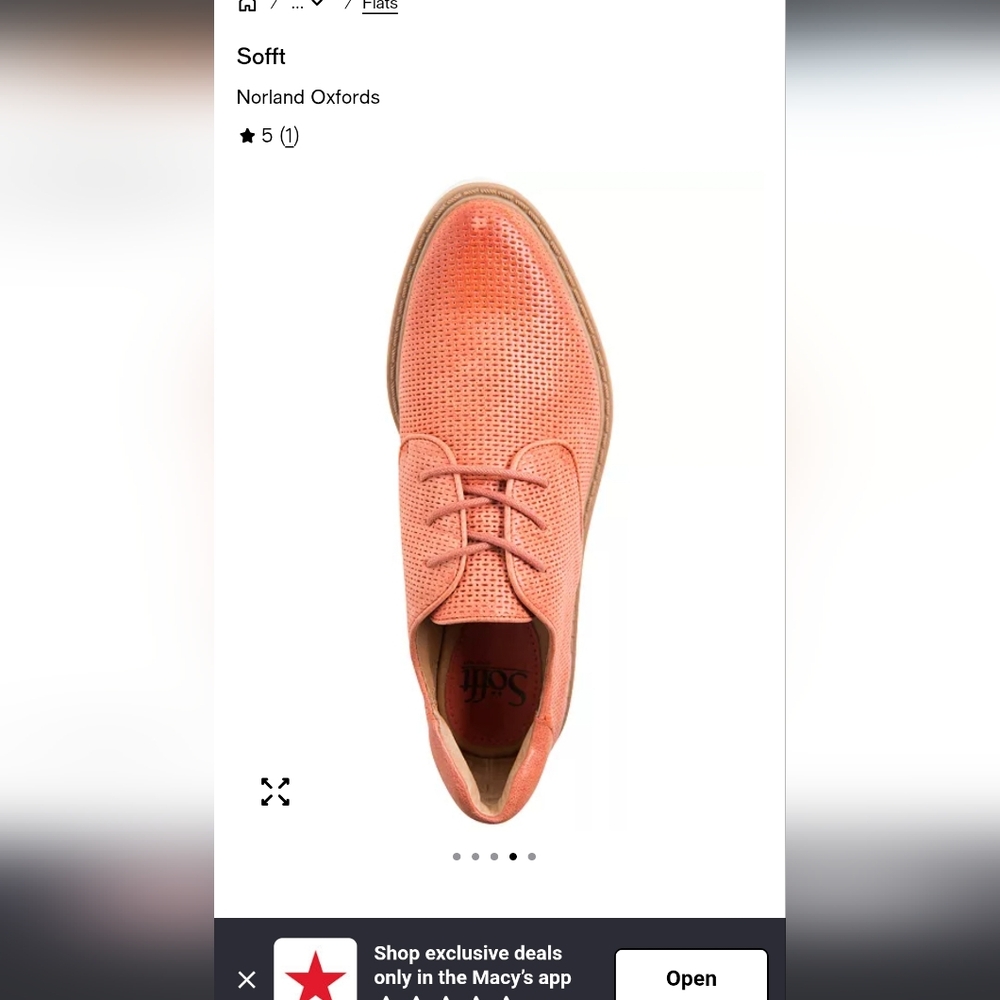 Sofft Norland Oxfords NWT Coral Pink - Picture 2 of 8